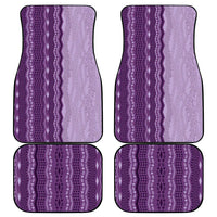 Vintage Violet Hawaiian Traditional Kapa Mix Flowers Lei Car Mats LT7 - Polynesian Pride