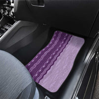 Vintage Violet Hawaiian Traditional Kapa Mix Flowers Lei Car Mats LT7 - Polynesian Pride
