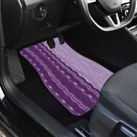 Vintage Violet Hawaiian Traditional Kapa Mix Flowers Lei Car Mats LT7 - Polynesian Pride