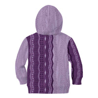 Vintage Violet Hawaiian Traditional Kapa Mix Flowers Lei Kid Hoodie LT7 - Polynesian Pride