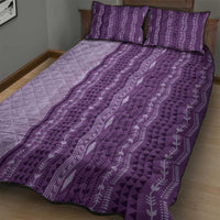 Vintage Violet Hawaiian Traditional Kapa Mix Flowers Lei Quilt Bed Set LT7 - Polynesian Pride