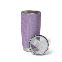Vintage Violet Hawaiian Traditional Kapa Mix Flowers Lei Tumbler Cup LT7 - Polynesian Pride