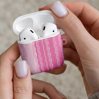 Vintage Pink Hawaiian Traditional Kapa Mix Flowers Lei AirPods Case LT7 - Polynesian Pride