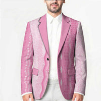 Vintage Pink Hawaiian Traditional Kapa Mix Flowers Lei Blazer LT7 - Polynesian Pride