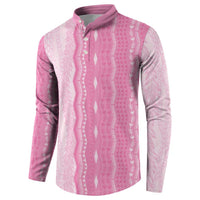 Vintage Pink Hawaiian Traditional Kapa Mix Flowers Lei Button Sweatshirt LT7 - Polynesian Pride