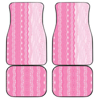 Vintage Pink Hawaiian Traditional Kapa Mix Flowers Lei Car Mats LT7 - Polynesian Pride