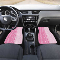 Vintage Pink Hawaiian Traditional Kapa Mix Flowers Lei Car Mats LT7 Set 2pcs - Front Pink - Polynesian Pride