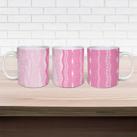 Vintage Pink Hawaiian Traditional Kapa Mix Flowers Lei Ceramic Mug LT7 - Polynesian Pride