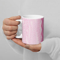 Vintage Pink Hawaiian Traditional Kapa Mix Flowers Lei Ceramic Mug LT7 - Polynesian Pride