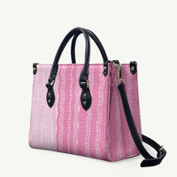 Vintage Pink Hawaiian Traditional Kapa Mix Flowers Lei Leather Bag LT7 Pink - Polynesian Pride