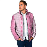 Vintage Pink Hawaiian Traditional Kapa Mix Flowers Lei Padded Jacket LT7 - Polynesian Pride