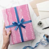 Vintage Pink Hawaiian Traditional Kapa Mix Flowers Lei Wrapping Paper LT7 - Polynesian Pride