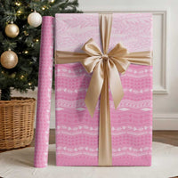 Vintage Pink Hawaiian Traditional Kapa Mix Flowers Lei Wrapping Paper LT7 - Polynesian Pride