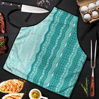 Vintage Teal Hawaiian Traditional Kapa Mix Flowers Lei Apron LT7 Teal - Polynesian Pride