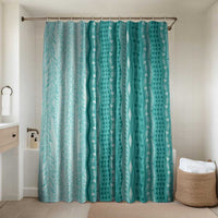 Vintage Teal Hawaiian Traditional Kapa Mix Flowers Lei Bathroom Set LT7 Shower Curtain Only Teal - Polynesian Pride