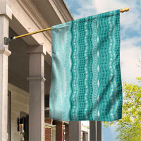 Vintage Teal Hawaiian Traditional Kapa Mix Flowers Lei Garden Flag LT7 House Flag Teal - Polynesian Pride