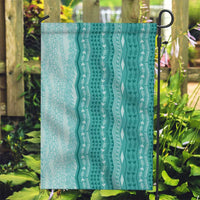 Vintage Teal Hawaiian Traditional Kapa Mix Flowers Lei Garden Flag LT7 Garden Flag Teal - Polynesian Pride