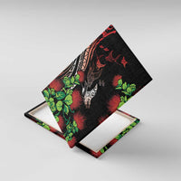 Aloha Hawaii Manta Rays Canvas Wall Art Red Ohia Lehua LT7 With Frame Red - Polynesian Pride