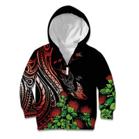 Aloha Hawaii Manta Rays Kid Hoodie Red Ohia Lehua