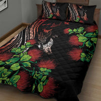 Aloha Hawaii Manta Rays Quilt Bed Set Red Ohia Lehua