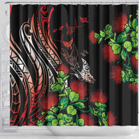 Aloha Hawaii Manta Rays Shower Curtain Red Ohia Lehua