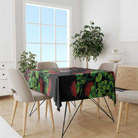 Aloha Hawaii Manta Rays Tablecloth Red Ohia Lehua LT7 - Polynesian Pride