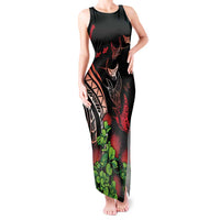 Aloha Hawaii Manta Rays Tank Maxi Dress Red Ohia Lehua