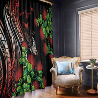 Aloha Hawaii Manta Rays Window Curtain Red Ohia Lehua LT7 - Polynesian Pride