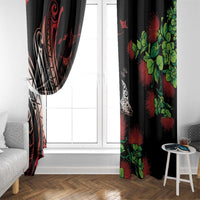 Aloha Hawaii Manta Rays Window Curtain Red Ohia Lehua LT7 - Polynesian Pride