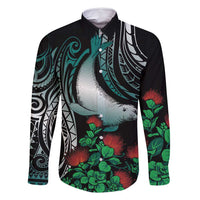 Aloha Hawaii Monk Seal Family Matching Summer Maxi Dress and Hawaiian Shirt Mix Ohia Lehua