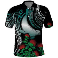 Aloha Hawaii Monk Seal Polo Shirt Mix Ohia Lehua
