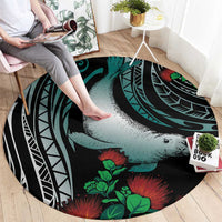 Aloha Hawaii Monk Seal Round Carpet Mix Ohia Lehua