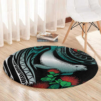 Aloha Hawaii Monk Seal Round Carpet Mix Ohia Lehua