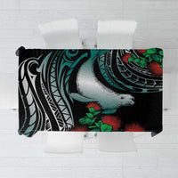 Aloha Hawaii Monk Seal Tablecloth Mix Ohia Lehua LT7 Teal - Polynesian Pride