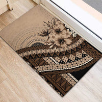 Bula Fiji Rubber Doormat Mocha Brown Kaivity Masi Tapa