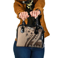 Bula Fiji Shoulder Handbag Mocha Brown Kaivity Masi Tapa