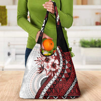 Bula Fiji Grocery Bag White Kaivity Masi Tapa