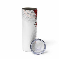 Bula Fiji Skinny Tumbler White Kaivity Masi Tapa