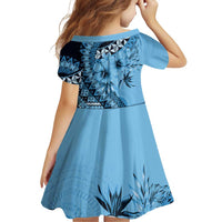 Bula Fiji Family Matching Puletasi and Hawaiian Shirt Turquoise Kaivity Masi Tapa