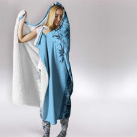 Bula Fiji Hooded Blanket Turquoise Kaivity Masi Tapa