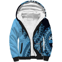 Bula Fiji Sherpa Hoodie Turquoise Kaivity Masi Tapa