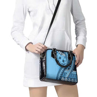 Bula Fiji Shoulder Handbag Turquoise Kaivity Masi Tapa