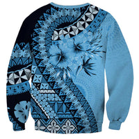 Bula Fiji Sweatshirt Turquoise Kaivity Masi Tapa