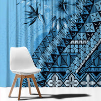 Bula Fiji Window Curtain Turquoise Kaivity Masi Tapa