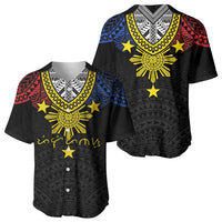 Philippines Heritage Baybayin Mix Polynesian Baseball Jersey LT7 - Polynesian Pride
