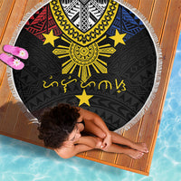 Philippines Heritage Baybayin Mix Polynesian Beach Blanket LT7 - Polynesian Pride