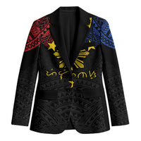Philippines Heritage Baybayin Mix Polynesian Blazer LT7 Unisex Black - Polynesian Pride