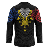 Philippines Heritage Baybayin Mix Polynesian Hockey Jersey LT7 - Polynesian Pride