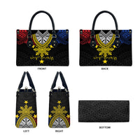 Philippines Heritage Baybayin Mix Polynesian Leather Bag LT7 - Polynesian Pride
