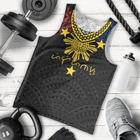Philippines Heritage Baybayin Mix Polynesian Men Tank Top LT7 - Polynesian Pride